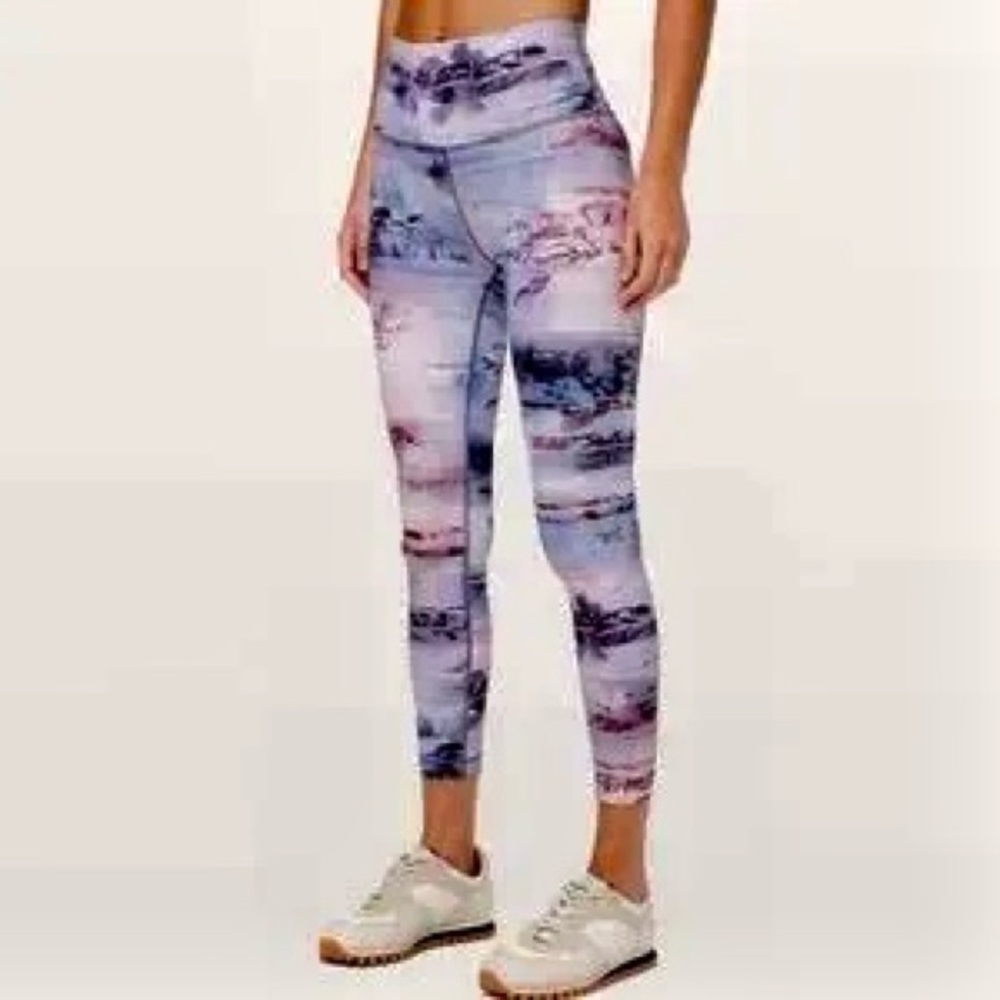 lululemon athletica Pastel Marble Print High-Rise Leggings - Lavender & Pink